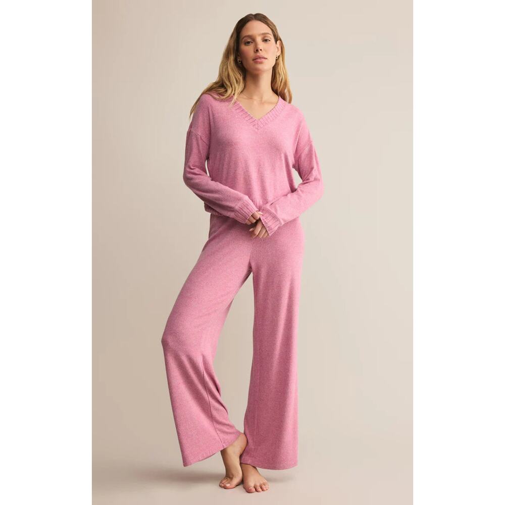 Z Supply Dawn Smocked Rib Pant - Sweet Plum NWT SIZE XL